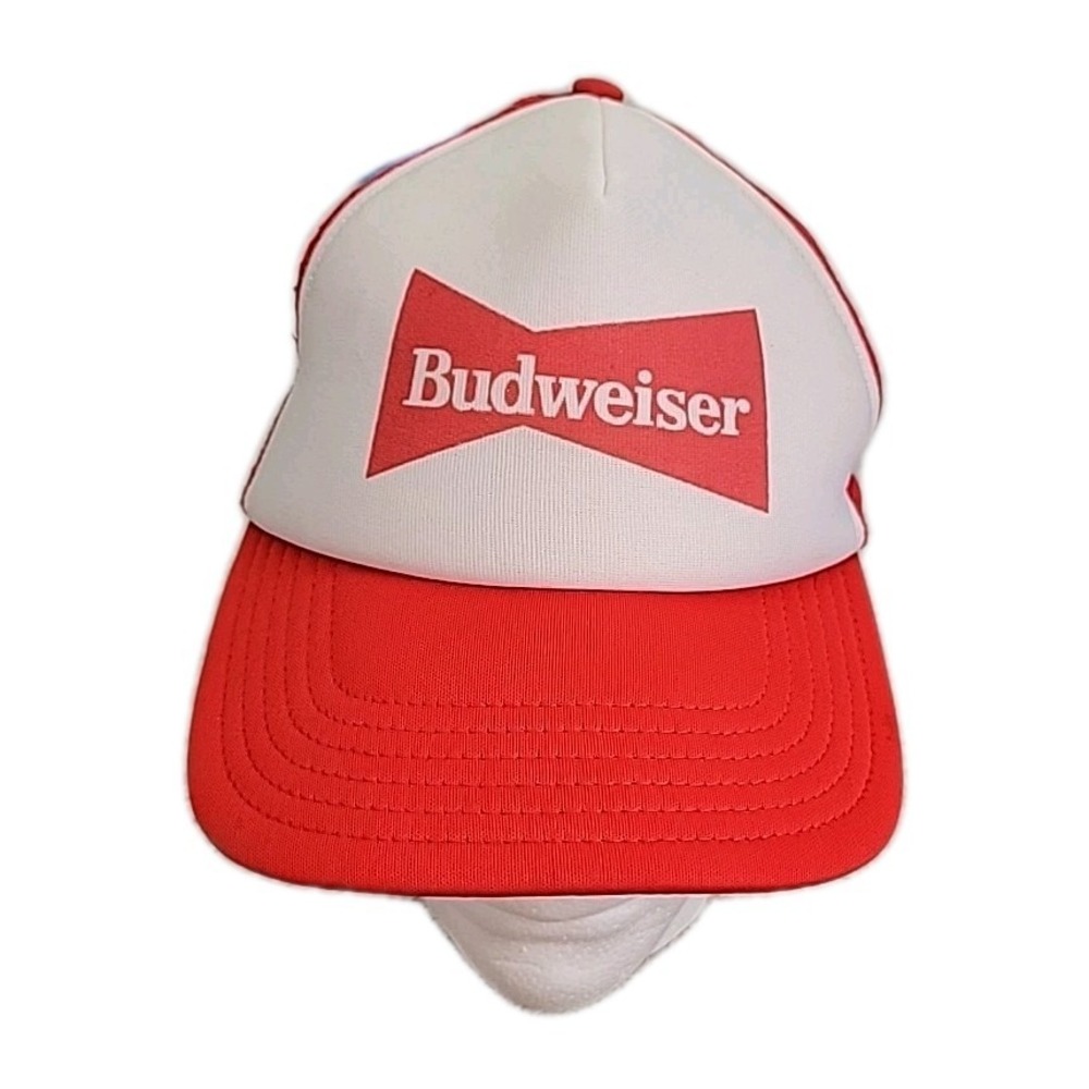 VINTAGE (90's) Budweiser Trucker Hat / Red / Snapback /‎ Beer / Official Product